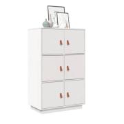vidaXL Vitrinskåp vit 34x40x108,5 cm massiv furu