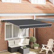 vidaXL Automatisk Utdragbar Markis Antracit 300x250 cm