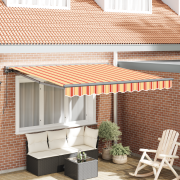 vidaXL Manuell Uttagsbar Markis Gul och Orange 300x250 cm