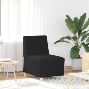 vidaXL Soffstol utan armstöd svart 55 cm sammet