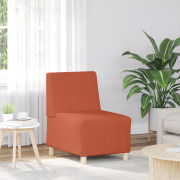 vidaXL Soffstol utan armstöd röd orange 55 cm manchestertyg