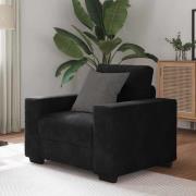 vidaXL Soffstol svart 60 cm sammet
