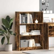 vidaXL Bokhylla rökfärgad ek 80x24x109 cm konstruerat trä