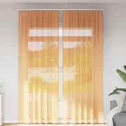 vidaXL Voile gardiner med stångfickor 2 st orange