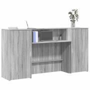 vidaXL Receptionsdisk grå sonoma 200x50x103,5 cm konstruerat trä