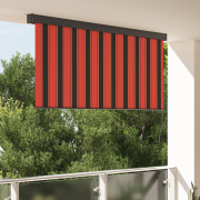vidaXL Utomhus rullgardin Randig Justerbar orange och brun 200 x 250 c...