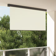vidaXL Utomhus rullgardin Randig Justerbar Kräm 220 x 250 cm tyg