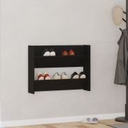 vidaXL Väggskoskåp med hylla Övrigt Svart ek 60 x 18 x 60 cm Konstruer...