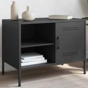 vidaXL Tv-bänk svart 68x39x50,5 cm stål