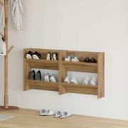 vidaXL Väggskoskåp 2 pcs artisan ek 60 x 18 x 60 cm Konstruerat trä