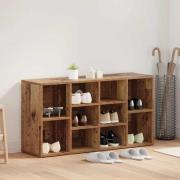 vidaXL Skobänk Gammalt trä 103 x 30 x 54,5 cm Konstruerat trä