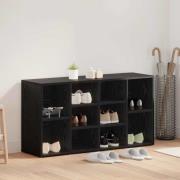 vidaXL Skobänk med hylla Övrigt Svart ek 103 x 30 x 55 cm Konstruerat ...