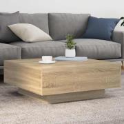 vidaXL Soffbord sonoma-ek 80x80x31 cm konstruerat trä