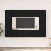 vidaXL TV-bänkset 8 pcs Svart ek 60 x 30 x 30 cm Konstruerat trä