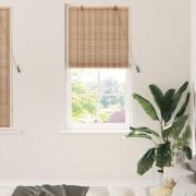 vidaXL Rullgardin med gardiner Ljusbrun 100 x 160 cm Bambu