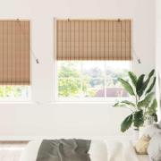 vidaXL Rullgardin med gardiner Natur 140 x 220 cm Bambu