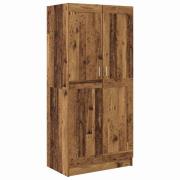 vidaXL Garderob Gammalt trä 82.5 x 51.5 x 180 cm Konstruerat trä