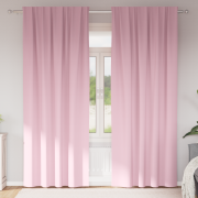 vidaXL Gardiner med gardiner 2 pcs Babyrosa 245 x 140 cm Polyester