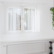 vidaXL Gardiner med gardiner 2 pcs Vit 140 x 140 cm Polyester