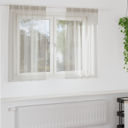 vidaXL Gardiner med gardiner 2 pcs Gräddvit 140 x 140 cm Polyester