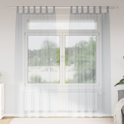 vidaXL Gardiner med gardiner 2 pcs Mörkgrå 140 x 260 cm Polyester