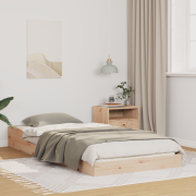 vidaXL Sängram Brun 80 x 220 cm Massiv furu