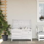 vidaXL Dynbox vit 99x49,5x58,5 cm massivt granträ