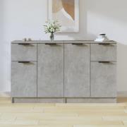 vidaXL Skänk 2 st betonggrå 60x30x70 cm konstruerat trä