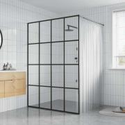 vidaXL Duschvägg till duschkabin härdat klart glas 140x195 cm