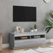 vidaXL Tv-bänk med LED-belysning grå sonoma 100x35x40 cm