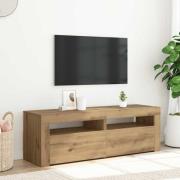 vidaXL TV-bänk med LED-lampor artisan ek 120x35x40 cm konstruerat trä