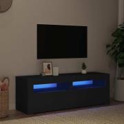 vidaXL TV-bänk med LED-belysning svart 120x35x40 cm