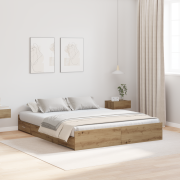 vidaXL Förvaringssängram med låda artisan ek 140 x 200 cm Melamin