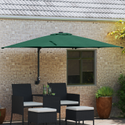 vidaXL Trädgårdsparasol Grön 248.5 x 247.5 x 160 cm tyg