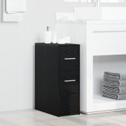 vidaXL Slank badrumsskåp Svart ek 22 x 44 x 61.5 cm Konstruerat trä