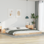 vidaXL Sängram Brun 200 x 200 cm Furu