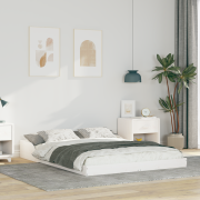 vidaXL Sängram Vit 120 x 190 cm Furu