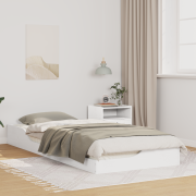 vidaXL Sängram Vit 80 x 220 cm Trä
