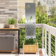 vidaXL Dekorativ Trädgårdspanel Silver 32 x 140 cm Rostfritt stål
