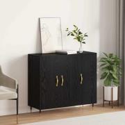 vidaXL Sideboard Svart 90 x 34 x 80 cm Konstruerat trä