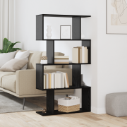 vidaXL Bokhylla Svart ek 70 x 24 x 129 cm Konstruerat trä