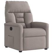 vidaXL Reclinerfåtölj taupe tyg