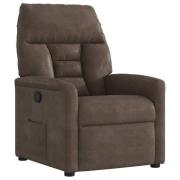 vidaXL Reclinerfåtölj brun mikrofibertyg