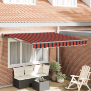 vidaXL Utfällbar markis Orange och Brunt 350x250 cm