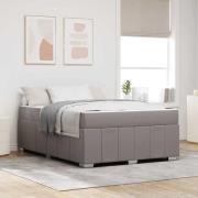 vidaXL Sängram Taupe 140 x 200 cm tyg