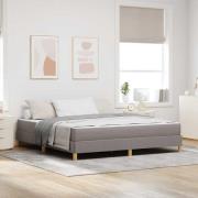 vidaXL Bäddfjäder Taupe, Brun 180 x 200 cm Tyg, Ingenjörsträ