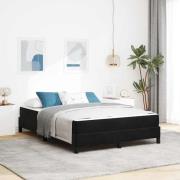vidaXL Kontinentalsäng med madrass Svart 140 x 190 cm Sammet