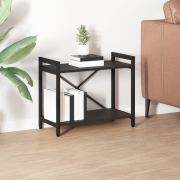 vidaXL Bokhylla Svart ek 60 x 30 x 48.5 cm Konstruerat trä