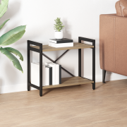 vidaXL Bokhylla artisan ek 60 x 30 x 48.5 cm MDF och stål