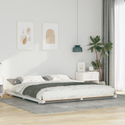 vidaXL Sängram Vit 180 x 200 cm Massiv furu